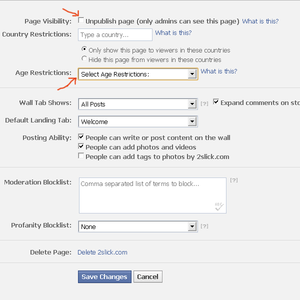 Make Facebook Page Public