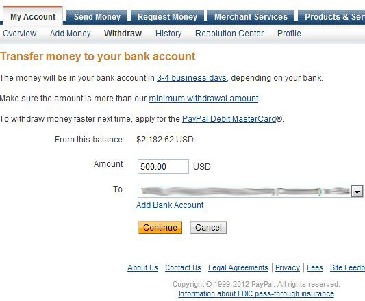 how do you transfer money from paypal to your account