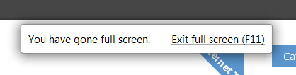 how to escape full screen mode on google chrome